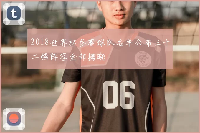 2018世界杯参赛球队名单公布三十二强阵容全部揭晓
